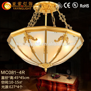 vinage matting glass brass pendant ceiling lamps, traditional hanging marble copper ceiling lamps