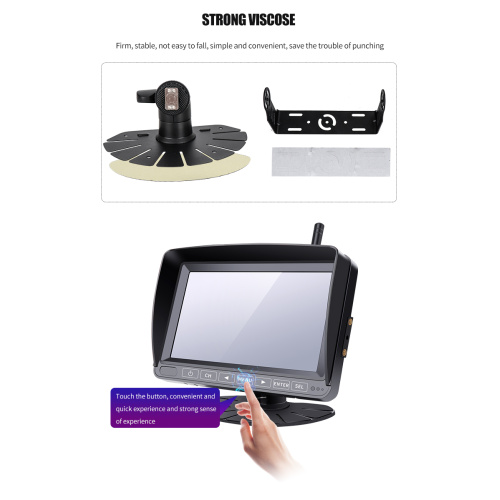 2022 New Arrival Universal 2.4G Car Wireless Camera System with 7 Inch Touch Button IPS AHD Monitor for Bus Truck Vehicle Reversing