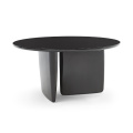 Modern Quality Black Solid Round Stable Dining Table