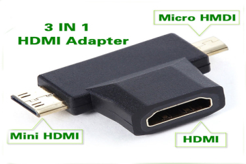 Portable 1.4V Gold Plated 3 in 1 HDMI Adapter