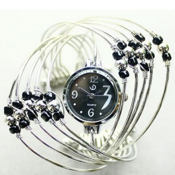 2015 cooper women' s individual multi layer beaded black bracelet watch