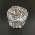 Round Bowknot Pattern Clear Jewelry Box/Candy Jar