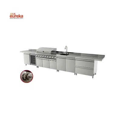 Large Stainless Steel Outdoor Kitchen Cabinet Grill Gas with Faucet and Sink