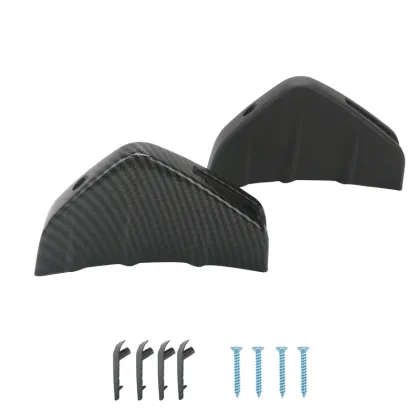 Carbon Fiber Bumper Lip Diffuser Tail Spoiler for Black Car Shark Fins Splitter Rear Trunk