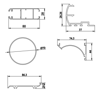 Durable Window and Door Aluminum Profiles Iraq