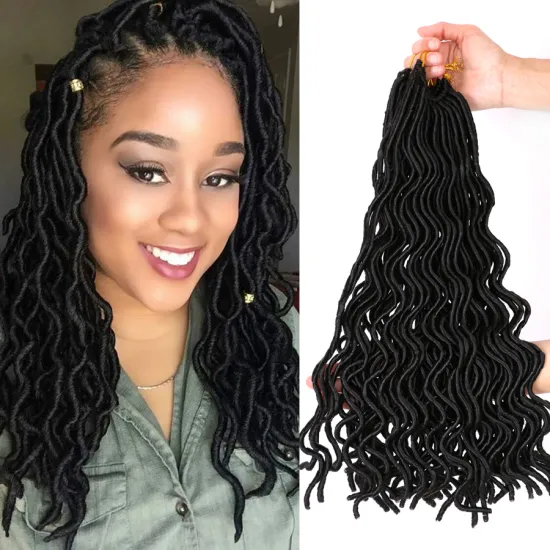 Bellwshow  synthetic hai faux locs crochet hair dreadlock curly faxu locs