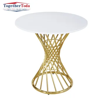 Marble Top Side Table Simple Stainless Steel Frame