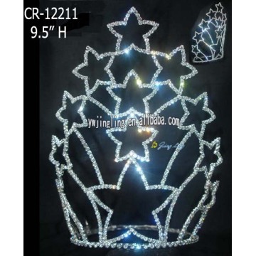 Corona grande de 10 pulgadas de Star Tiara Tall Pageant