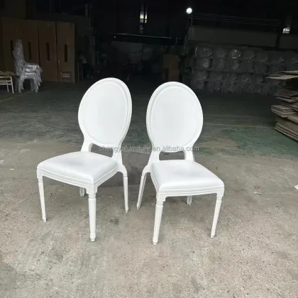 Wholesale French Style PP Resin Back King Louis Wedding Dining Chairs