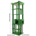 Modern Eco-friendly Cat Tree Tower Ladder Wooden Indoor Scratcher 5-Tier Climbing House Large Cat Activity Center Stable Carton