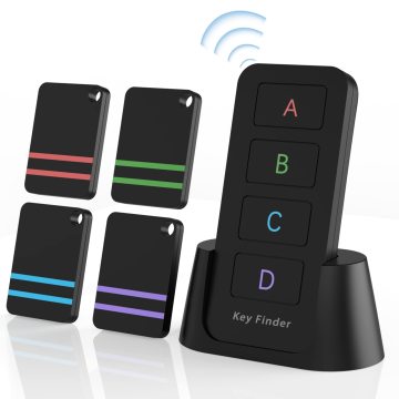 6 Monate dauerhafte 4-Button-Indoor-Tracking-Gerät KF04E: Ideal für die Suche nach Schlüssel, Brieftasche, Brille und Handy ohne SIM-Karte