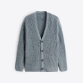 V Neck Mixed Knitted Cotton Custom Knitwear Cardigan