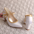 Bekväma Court skor för kvinnor vit satin