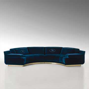 MOYI Modern Luxury C-Shaped Recliner Velvet Sectional Sofa: A Premium Addition to Your Hotel Lobby or Living Room