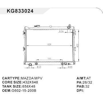 auto radiator car:MAZDA MPV OEM:G602-15-200B