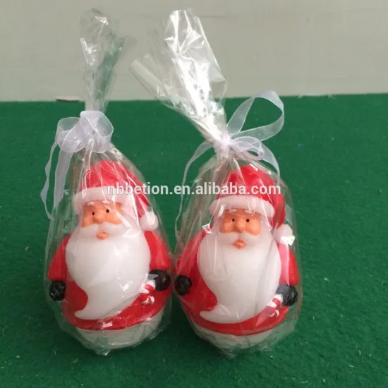 santa led flameless flicking candle christmas gift glow flicking candle led real wax flameless candle for christmas deoction