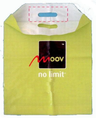 Yellow Die Cut Hdpe Patch Handle Bags Personalised Carrier Bags For Shopping