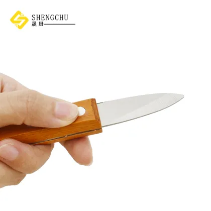 Hot Sale Professional Stainless Steel Kitchen Seafood Tools & Seafood Knife with Wooden Handle