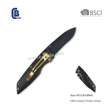 Camping al aire libre con cuchillo de defensa táctico plegable de acero
