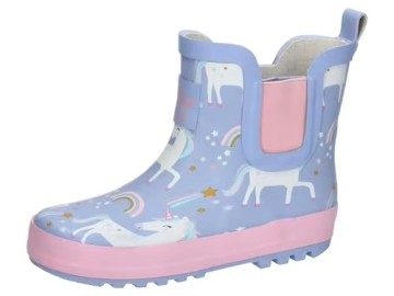 Kids` Mesh-Lined Waterproof Ankle Gumboots