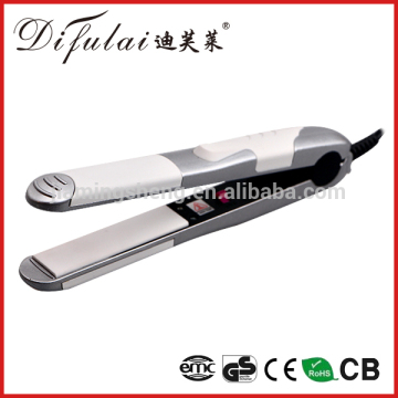 Siliver Hair Falt Iron Ceramic Coating LED Display Hair Straightener Curling Irons