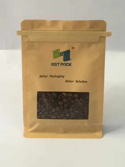 Eco-Friendly Compostable Kraft Paper Bags For Food Storage