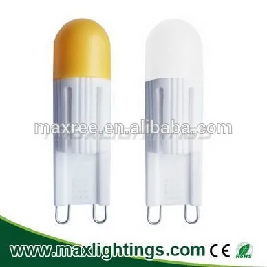 Lowest price led bulb light CE ROHS approval G9 led bulb 180 degree 220-240V AC Mini 2W COB led bulb