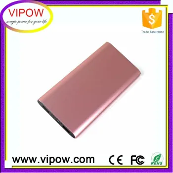 VIPOW factory best quality good price 8000mah slim metal power bank