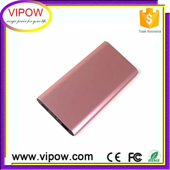 VIPOW factory best quality good price 8000mah slim metal power bank