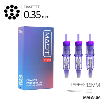Mast Pro 0.35MM Magnum 3.5MM Taper Tattoo Cartridges - Box of 20pcs
