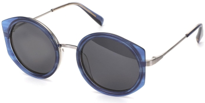 C4 Acetate Sunglasses Transparent Blue-Silver