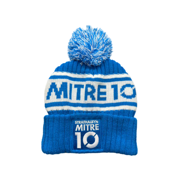 Strathalbyn MITRE 10 Beanie Rajut Manset Hangat Bordir