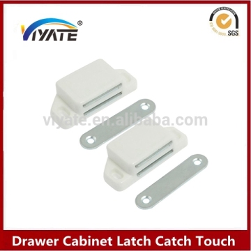 Practical Plastic Cabinet Cupboard Door Magnetic White Latch Catch