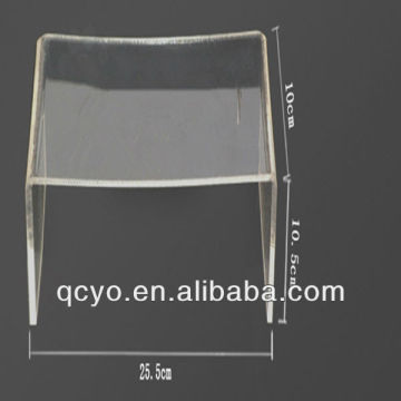 QCY clear acrylic/plexiglass shoe display stand from Shenzhen factory