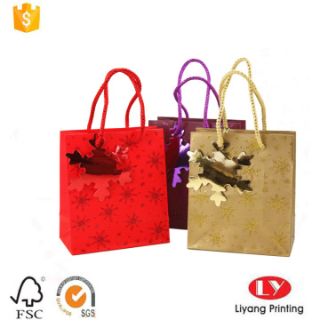 Wholesale paper gift bag with unique handle