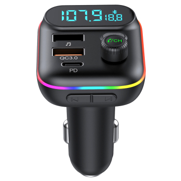 T70 MP3音楽プレーヤーBluetooth FMトランスミッターと高速充電用の3つのUSB PDポート