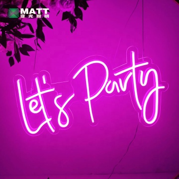 Matt Free Shipping Custom Acrylic LED Neon Sign for Party Supplies