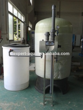 remove hardness water softener sodium ions exchanger
