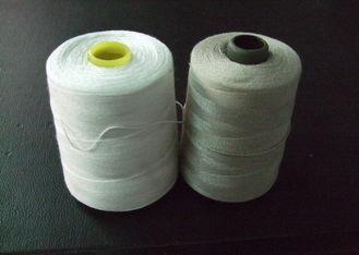 100% Raw White Spun Polyester Thread , 20s/6 Count High Ten