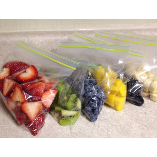 Double Zipper Frozen Food Pouch For Fruit