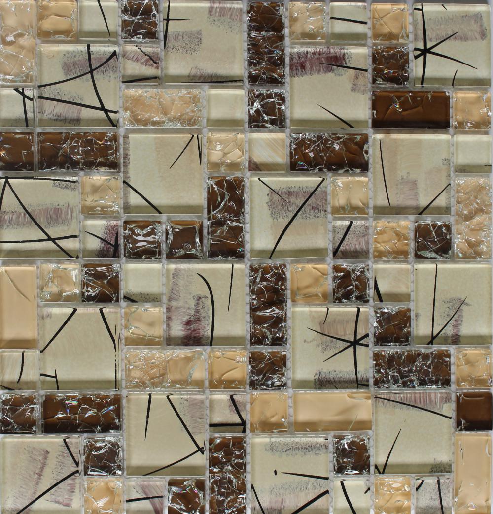 Mixed Size Cracked Glass Mosaic