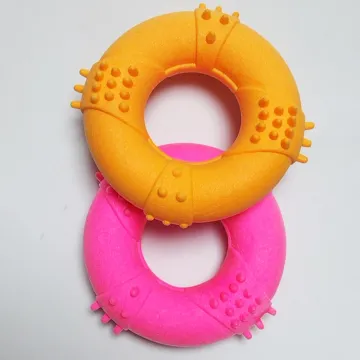 Durable TPR Dental Chew Ring for Aggressive Small Breed Dogs