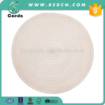 Round Polyester Tablemat for Wedding Decoration
