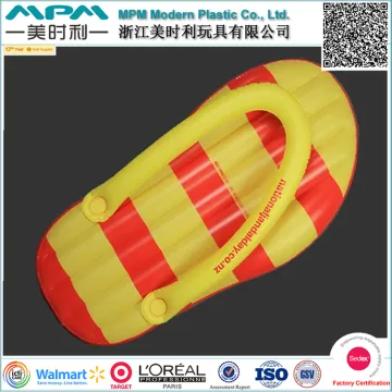 EN71 standard customized inflatable flip flop floating air mattress
