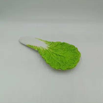Green Cabbage Ceramic Ladle Spoon