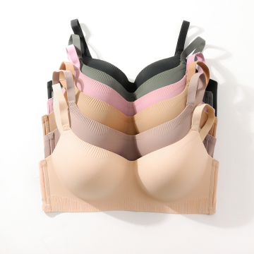 Best Quality Wholesale Simple Solid Color Lady Wireless Lightly Lined Comfort Bra 36-42 B Cup