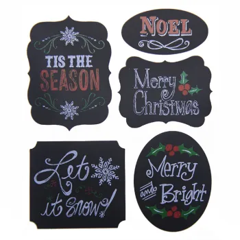 Custom Waterproof Labels: Black Chalkboard Stickers for Wall Decor and Marking