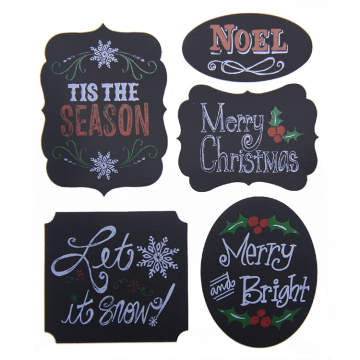 Custom Waterproof Labels: Black Chalkboard Stickers for Wall Decor and Marking