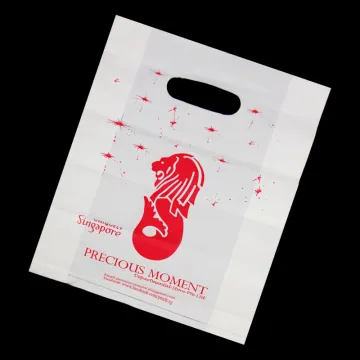Custom Logo Die Cut Plastic Shopping Bag