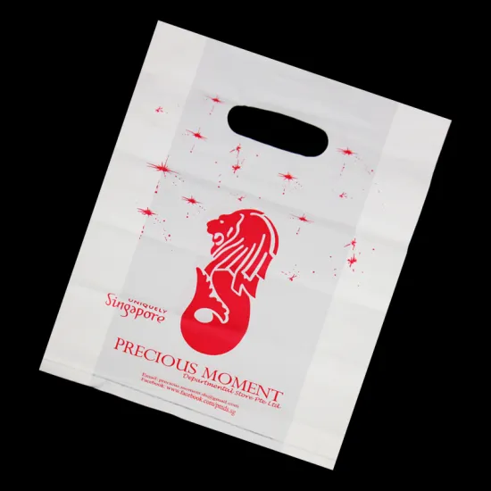 Custom Logo Die Cut Plastic Shopping Bag